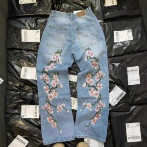 Flower Print Jeans